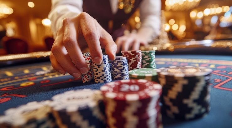 Antarmuka Lightning Dice di aplikasi mobile jayabola 1 menampilkan tiga dadu dan hasil putaran dengan pengganda
